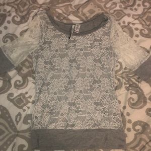 American rag Lace short sleeve top